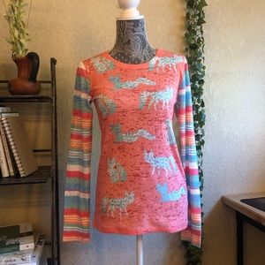 Before and Again Blur Fox Tee